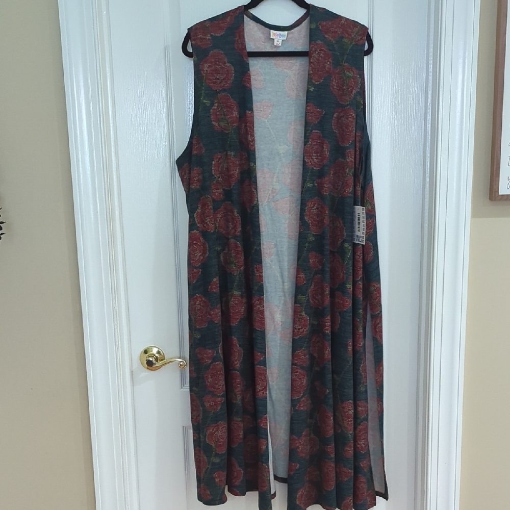 NWT LuLaRoe Joy Dark Floral Cardigan sz XL